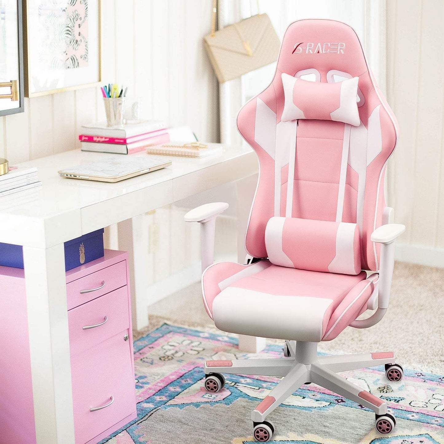 Gaming Chair Office Chair High Back Computer Chair Leather Desk Chair