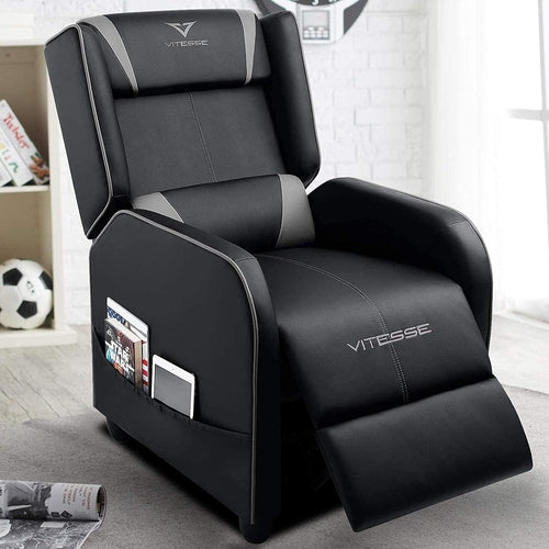 Gaming Recliner Chair Racing Style Single PU Leather Sofa Modern