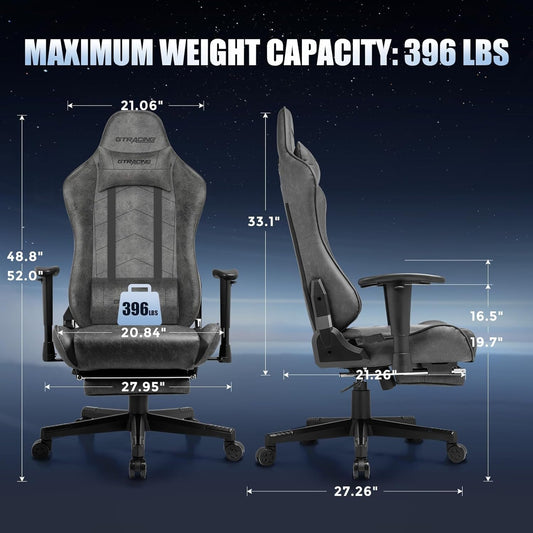 Gaming Chair with Footrest, Racing Style Computer Chair for Adult