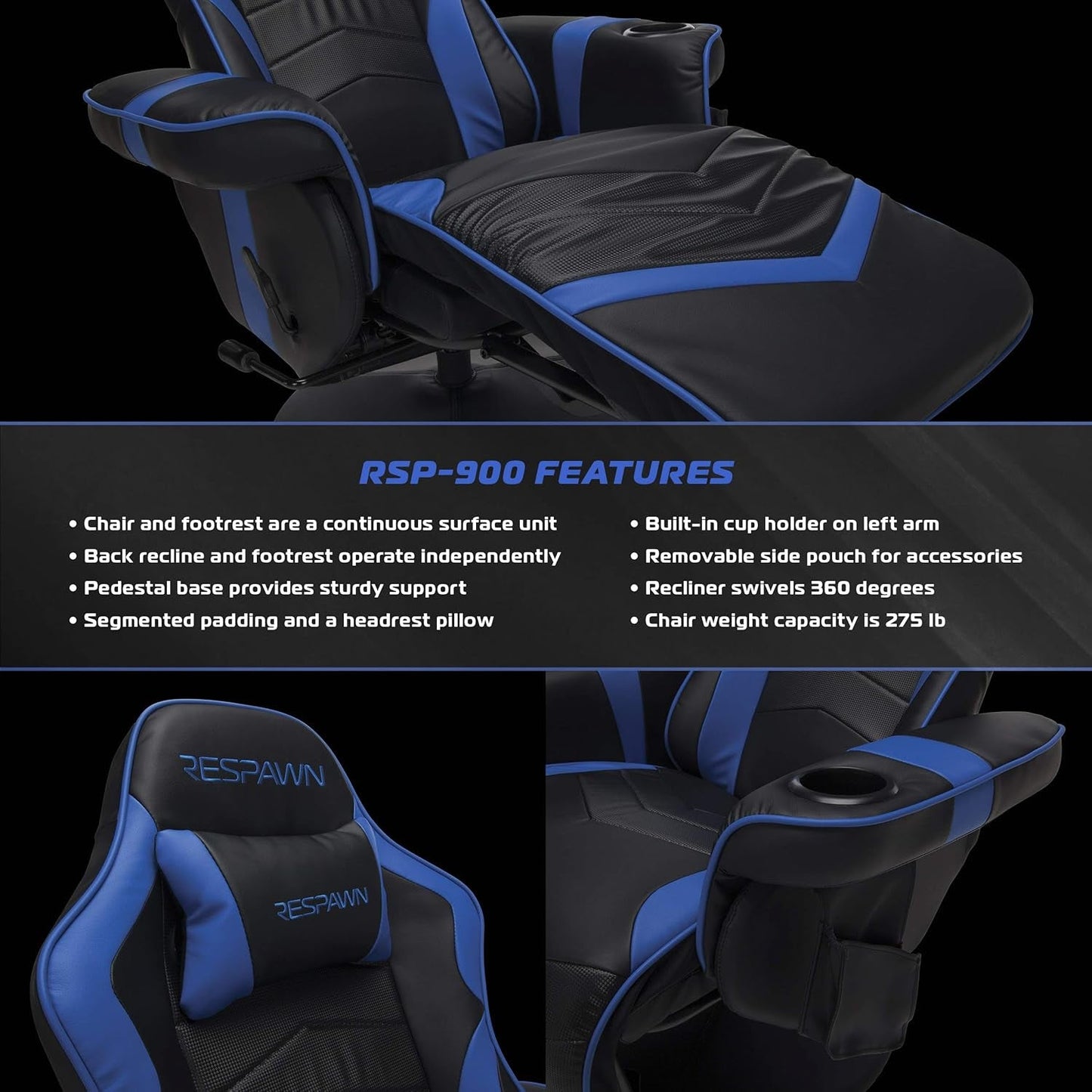 900 Gaming Recliner - Video Games Console Recliner Chair