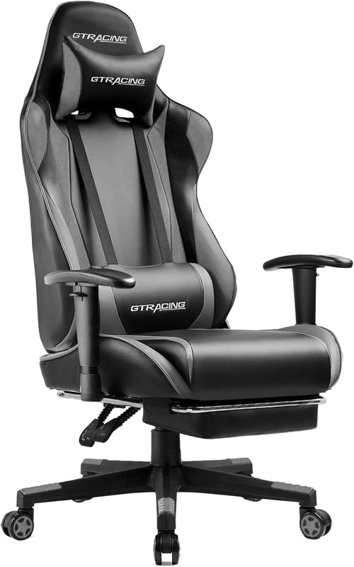 Gaming Chair with Footrest, Ergonomic Computer Game Desk Chair