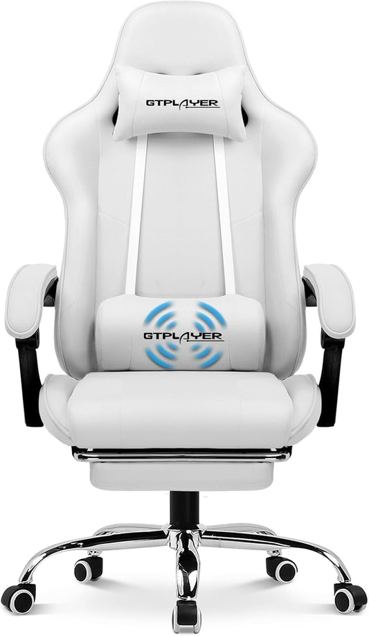 Gaming Chair with Footrest, Computer Chair with and Lumbar Support