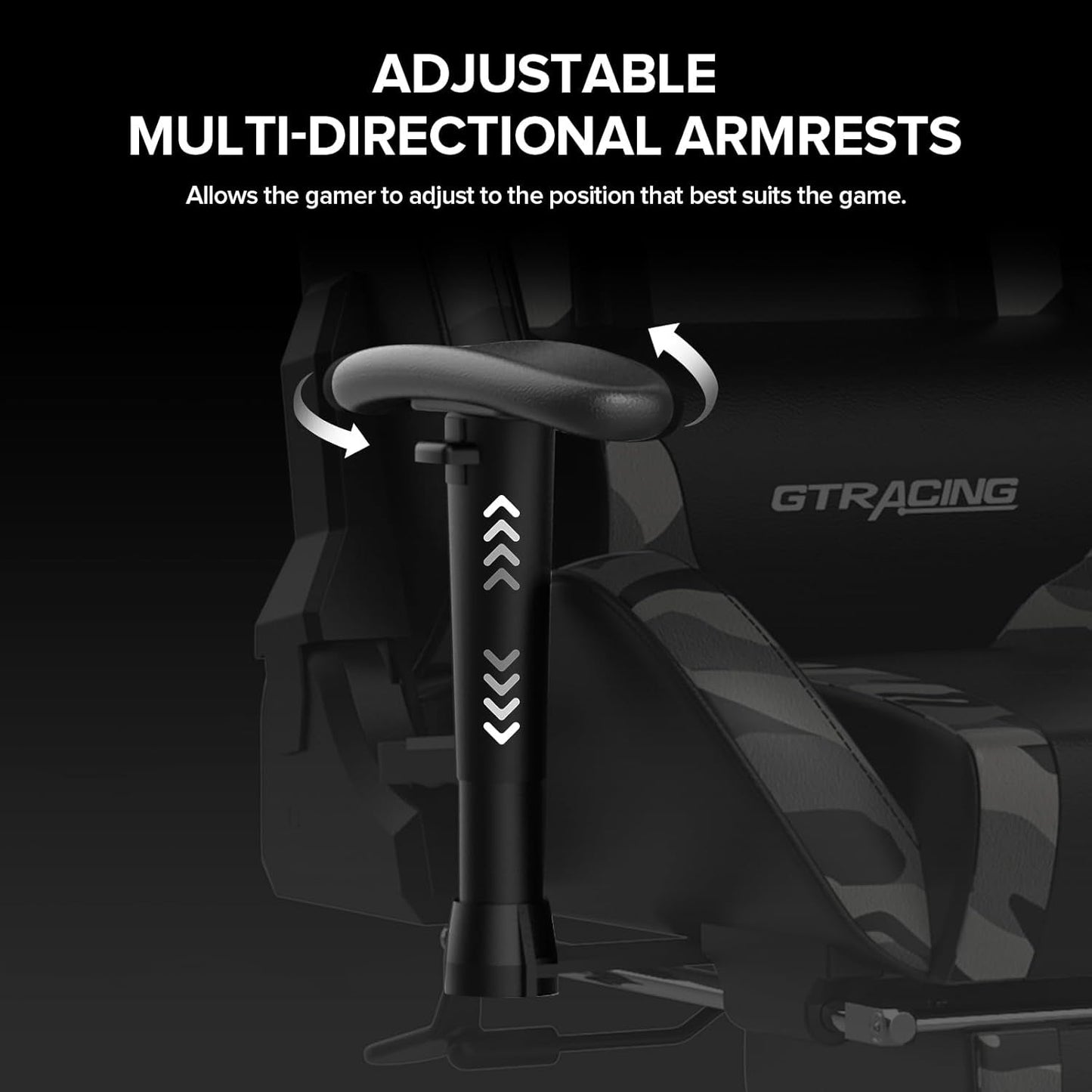 Gaming Chair with Footrest and Bluetooth Speakers Music Video Game