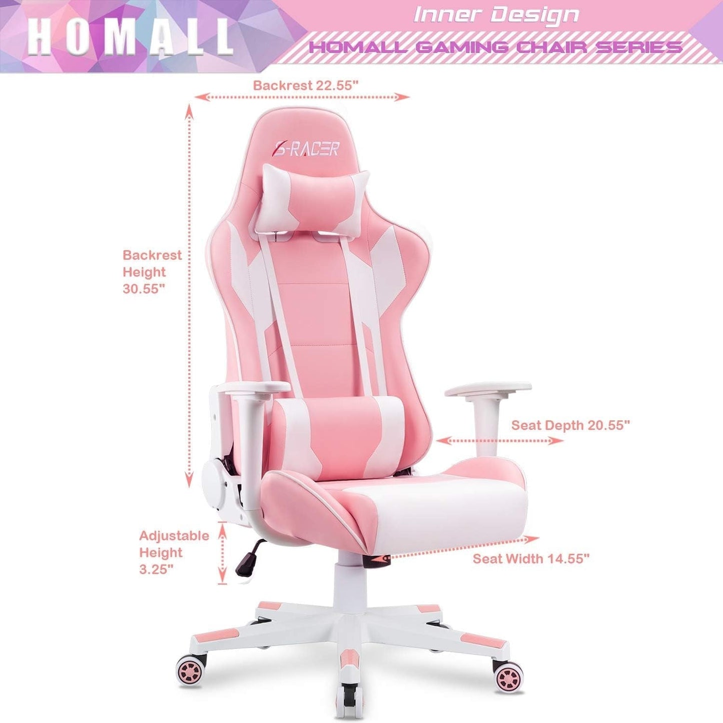 Gaming Chair Office Chair High Back Computer Chair Leather Desk Chair