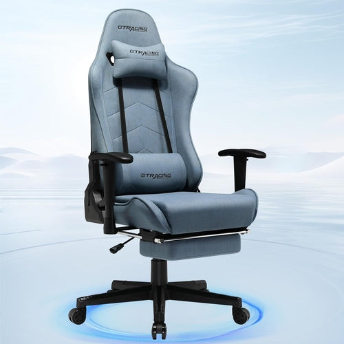 Gaming Chair Breathable Fabric, Racing Style Computer Chair for Adult