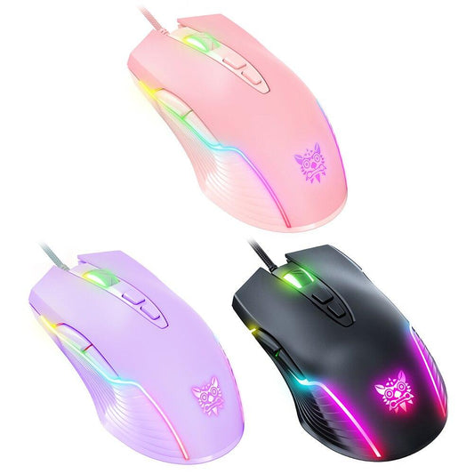 USB Wired Mouse 6-Gear Adjustable RGB Gaming Mouse