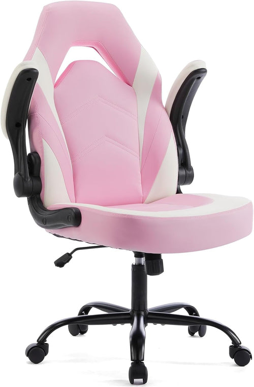 Computer Gaming Desk Chair - Pink Ergonomic Office Executive