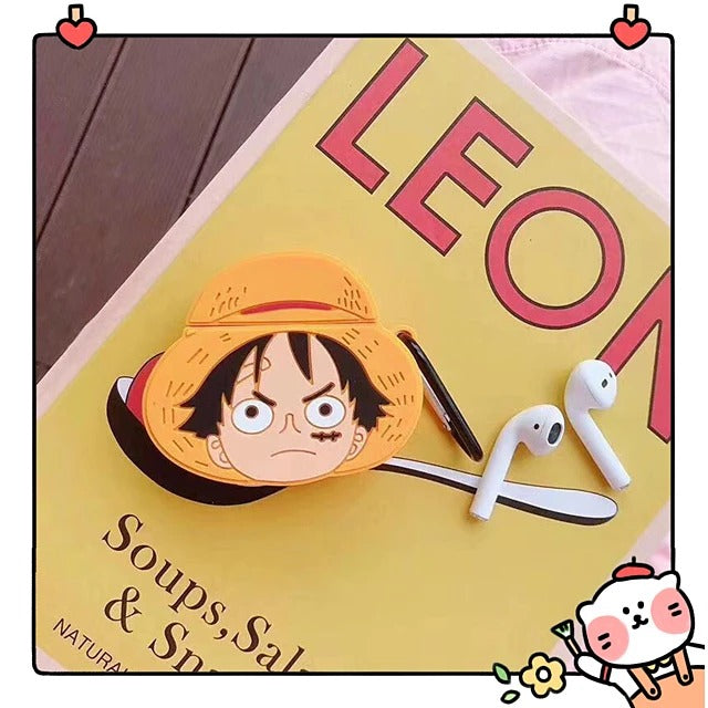 One Piece Luffy Case For AirPods Dustproof Headphone Case Soft