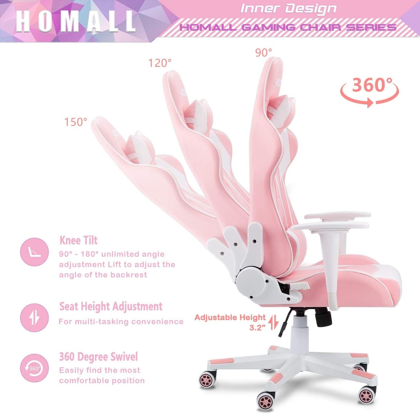 Gaming Chair Office Chair High Back Computer Chair Leather Desk Chair